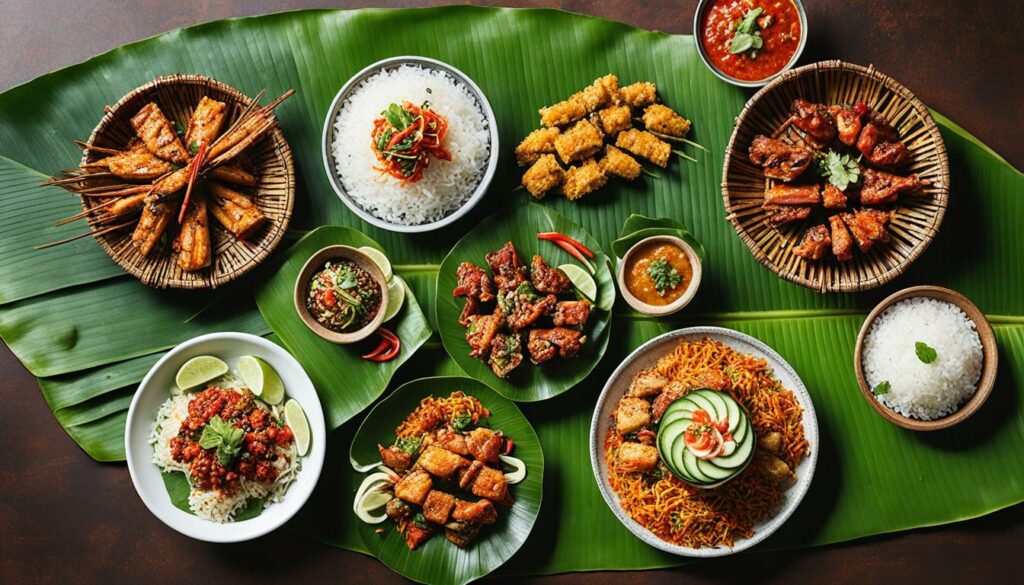 Traditionelles Essen auf Bali