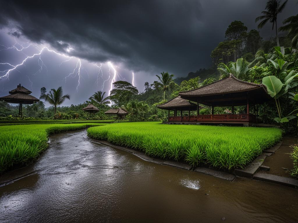 Wetterphänomene in der Regenzeit auf Bali